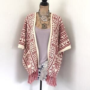 ASOS Fashion Union chunky knit fringed cardigan M - MED - MEDIUM